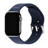 Apple Watch (38/40/SE/41/42mm) Holdit Silikon Klockarmband med Metallspänne - Navy Blue