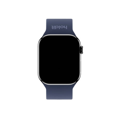 Apple Watch (38/40/SE/41/42mm) Holdit Silikon Klockarmband med Metallspänne - Navy Blue