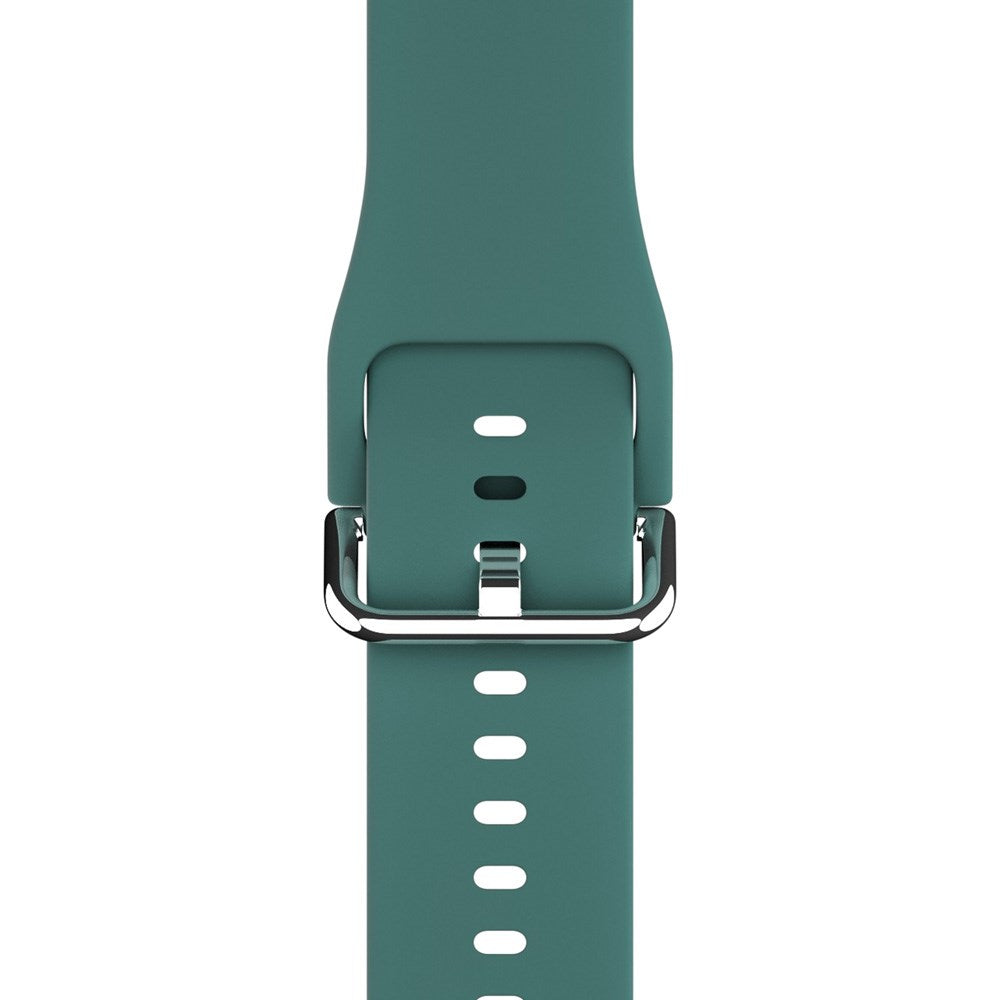 Apple Watch (42/44/SE/45/46/49mm) Holdit Silikon Klockarmband med Metallspänne - Moss Green