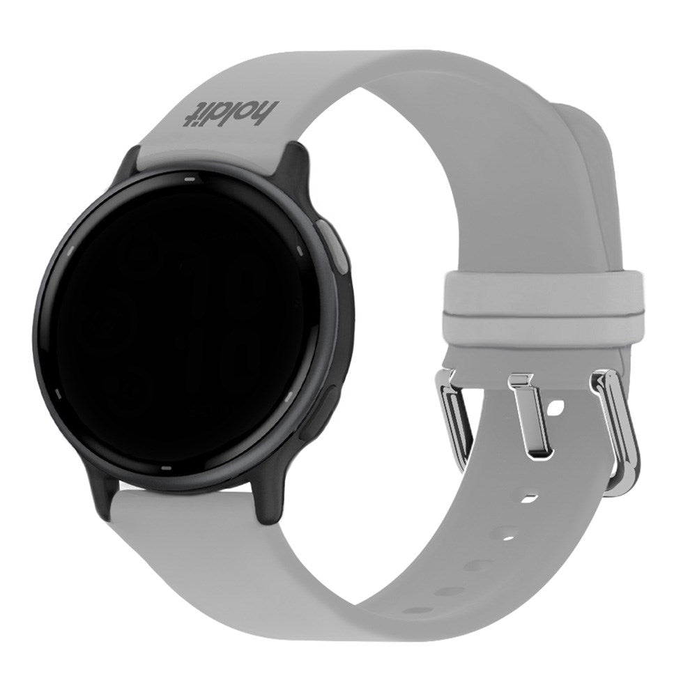 Universal Holdit Silikon Klockarmband med Metallspänne (20mm) - Grå