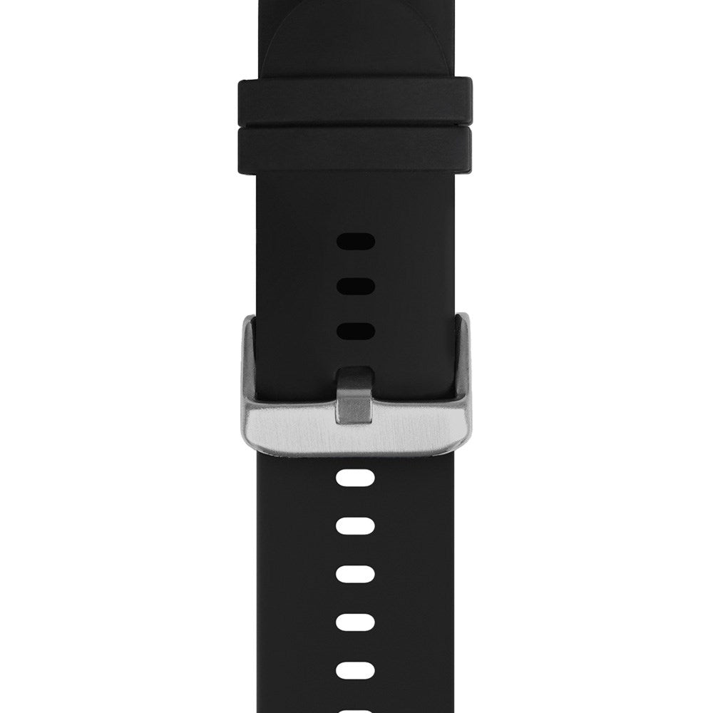 Universal Holdit Silikon Klockarmband med Metallspänne (20mm) - Svart