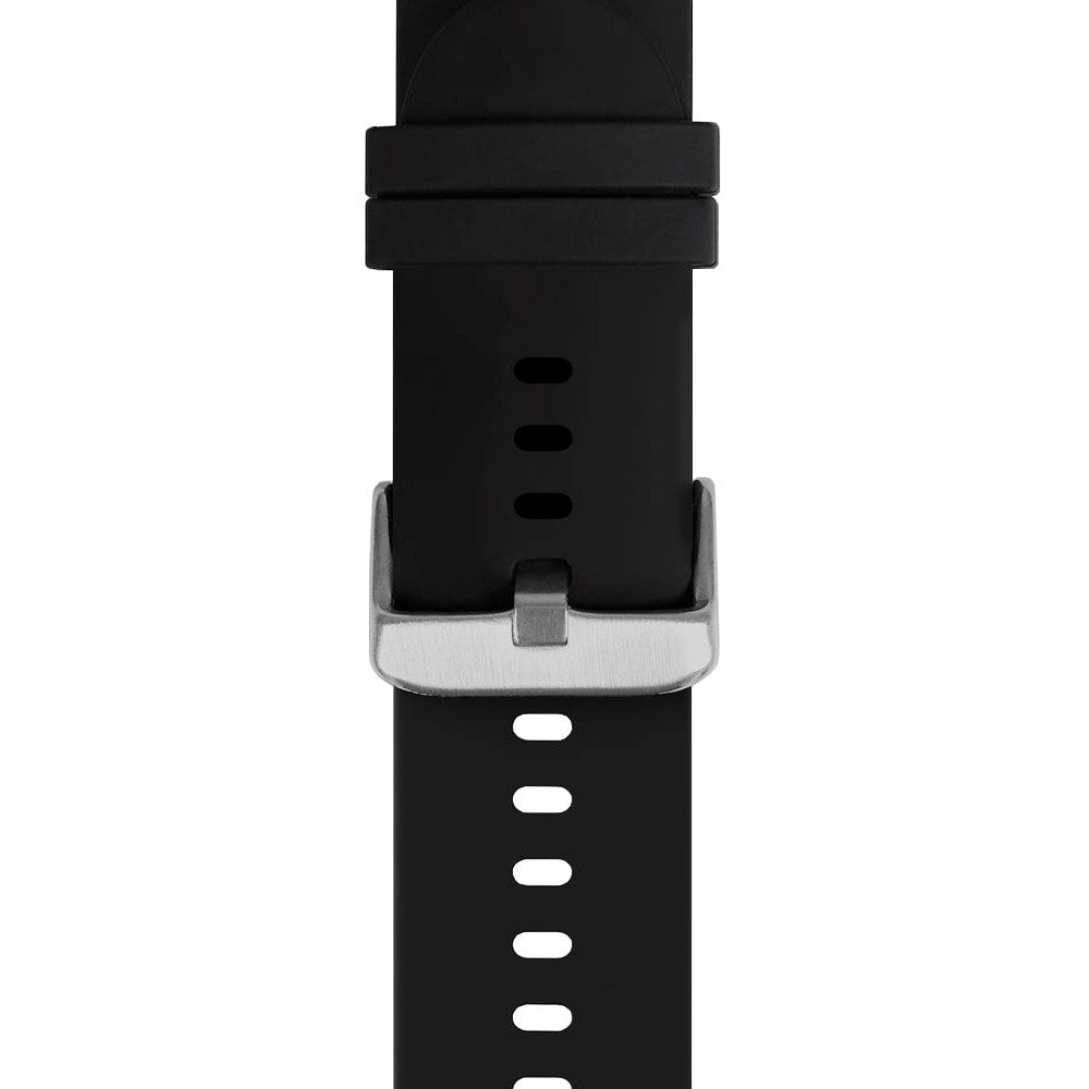 Universal Holdit Silikon Klockarmband med Metallspänne (22mm) - Svart