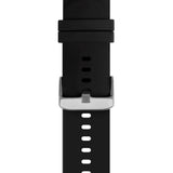 Universal Holdit Silikon Klockarmband med Metallspänne (22mm) - Svart