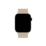 Apple Watch (42/44/SE/45/46/49mm) Holdit Silicone Magnet Klockarmband - Ljusbeige / Beige