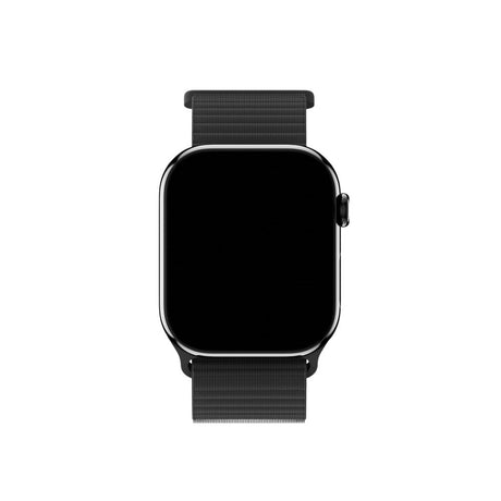 Apple Watch (38/40/SE/41/42mm) Holdit Nylon Klockarmband med Kardborreknäppning - Svart