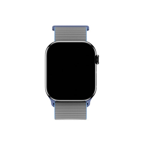 Apple Watch (38/40/SE/41/42mm) Holdit Nylon Klockarmband med Kardborreknäppning - Grå / Blå