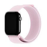Apple Watch (42/44/SE/45/46/49mm) Holdit Nylon Klockarmband med Kardborreknäppning - Rosa