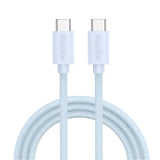 Smartline (60W) USB-C till USB-C Braidy Kabel 2m - Ljusblå