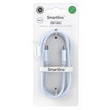 Smartline (60W) USB-C till USB-C Braidy Kabel 2m - Ljusblå