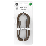 Smartline (60W) USB-C till USB-C Braidy Kabel 2m - Mörkbrun