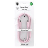 Smartline (3A/27W) USB-C till Lightning Braidy Kabel 2m - Rosa