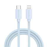 Smartline (3A/27W) USB-C till Lightning Braidy Kabel 2m - Ljusblå