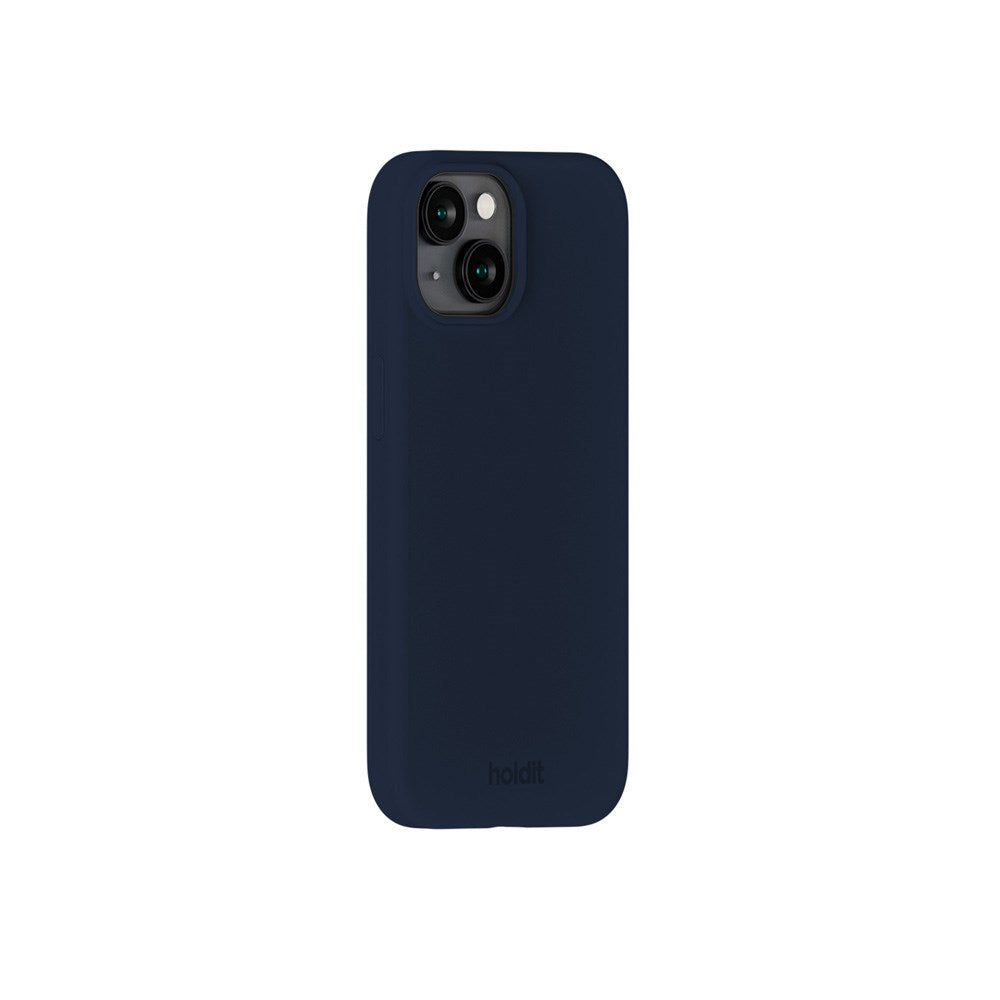 Holdit iPhone 15 Soft Touch Silikon Skal - Midnight Blue
