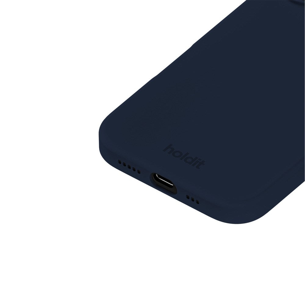 Holdit iPhone 16 Soft Touch Silikon Skal - Midnight Blue