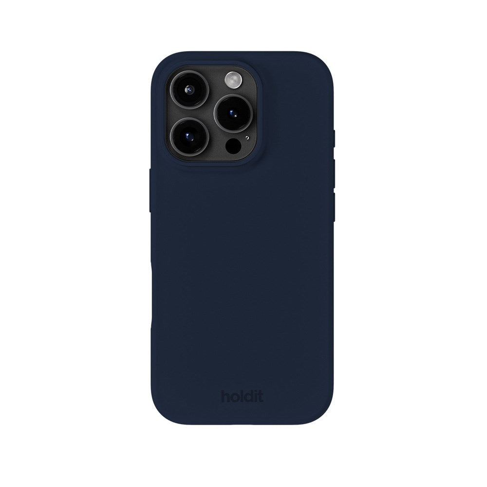 Holdit iPhone 16 Pro Soft Touch Silikon Skal - Midnight Blue
