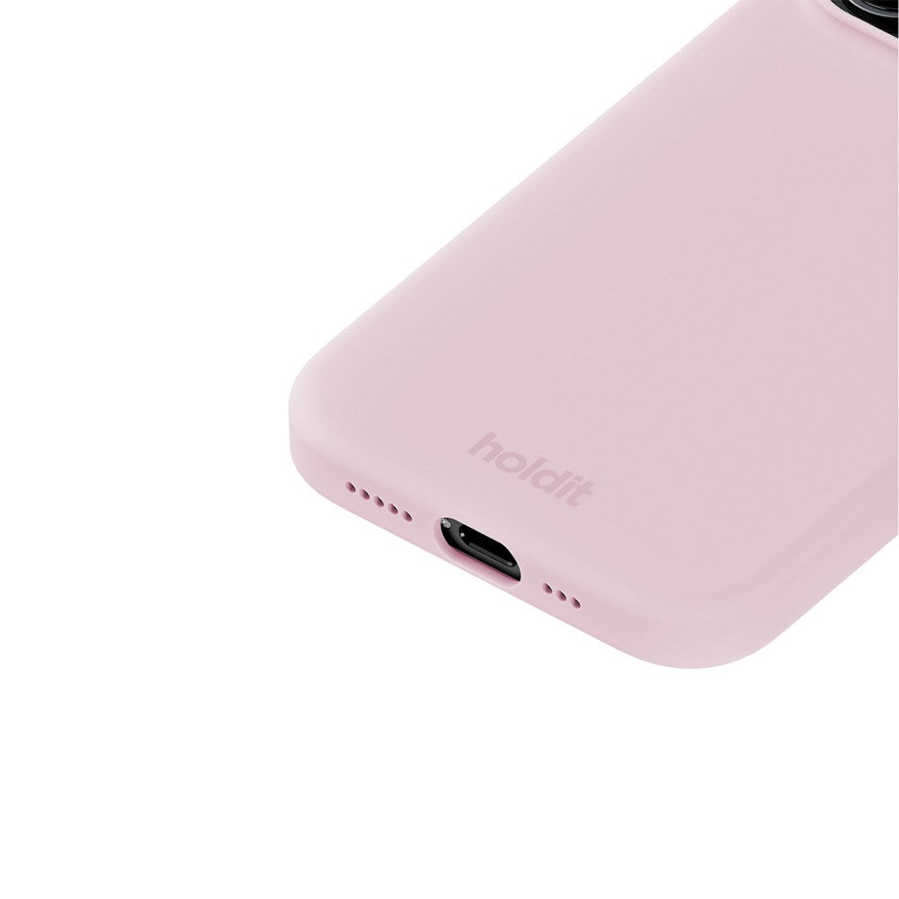 Holdit iPhone 15 Pro Soft Touch Silikon Skal - Pale Pink