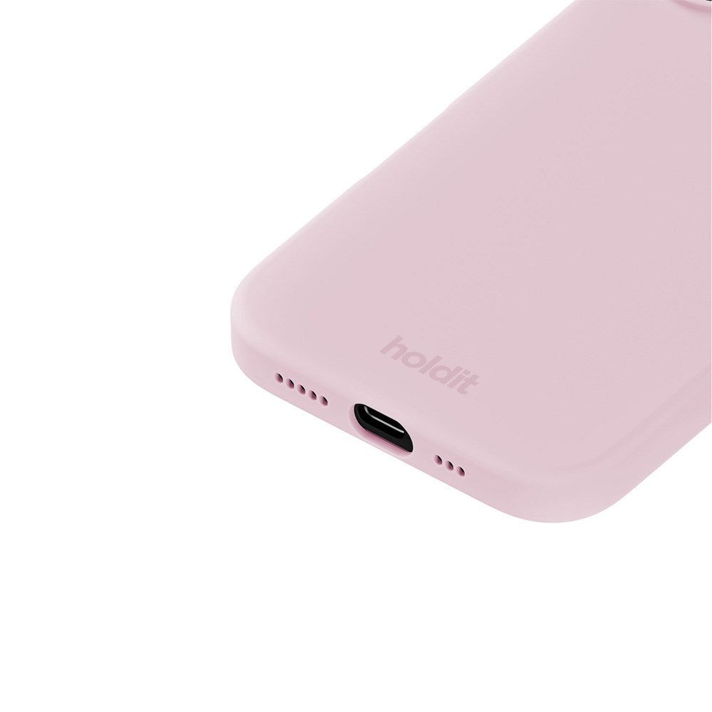 Holdit iPhone 16 Soft Touch Silikon Skal - Pale Pink