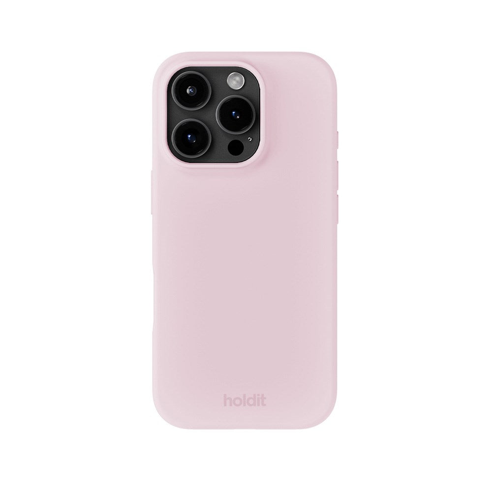 Holdit iPhone 16 Pro Soft Touch Silikon Skal - Pale Pink