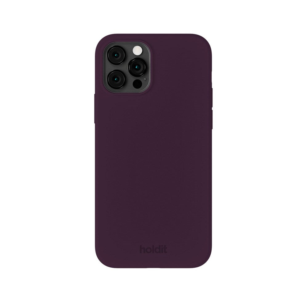 Holdit iPhone 12 / 12 Pro Soft Touch Silikon Skal - Deep Plum