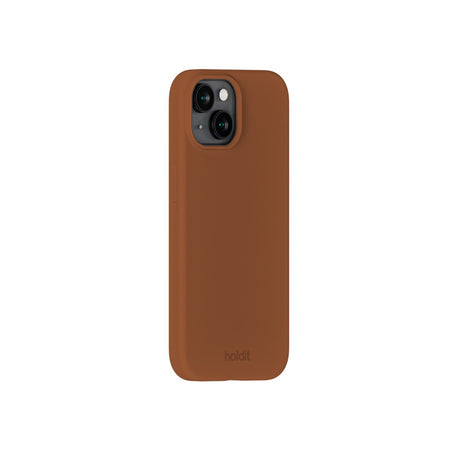 Holdit iPhone 15 Soft Touch Silikon Skal - Almond Brown