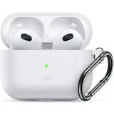 ESR Bounce Apple AirPods (3 Gen.) Silikonfodral m. CARABINER - Vit