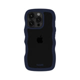 Holdit iPhone 16 Pro Wavy Skal - Midnight Blue / Transparent