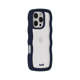 Holdit iPhone 16 Pro Wavy Skal - Midnight Blue / Transparent