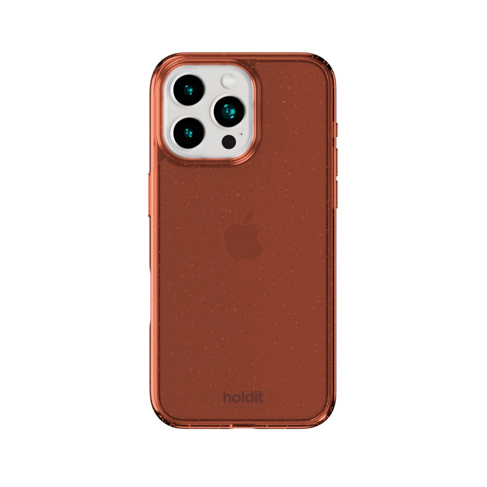Holdit iPhone 16 Pro Glitter Skal - Amber