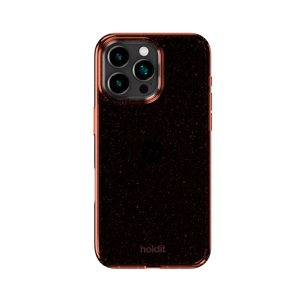 Holdit iPhone 16 Pro Glitter Skal - Amber