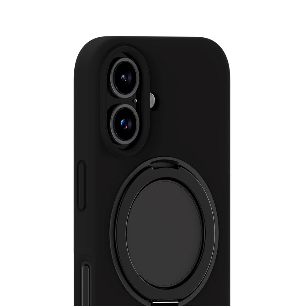 iPhone 16 Holdit Silikone Stand Skal - Black