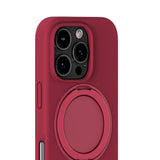 iPhone 16 Pro Holdit Silikone Stand Skal - Red Velvet