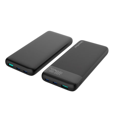 Smartline 10.000mAh Powerbank med PD / QC3.0 & LED-Display - Svart