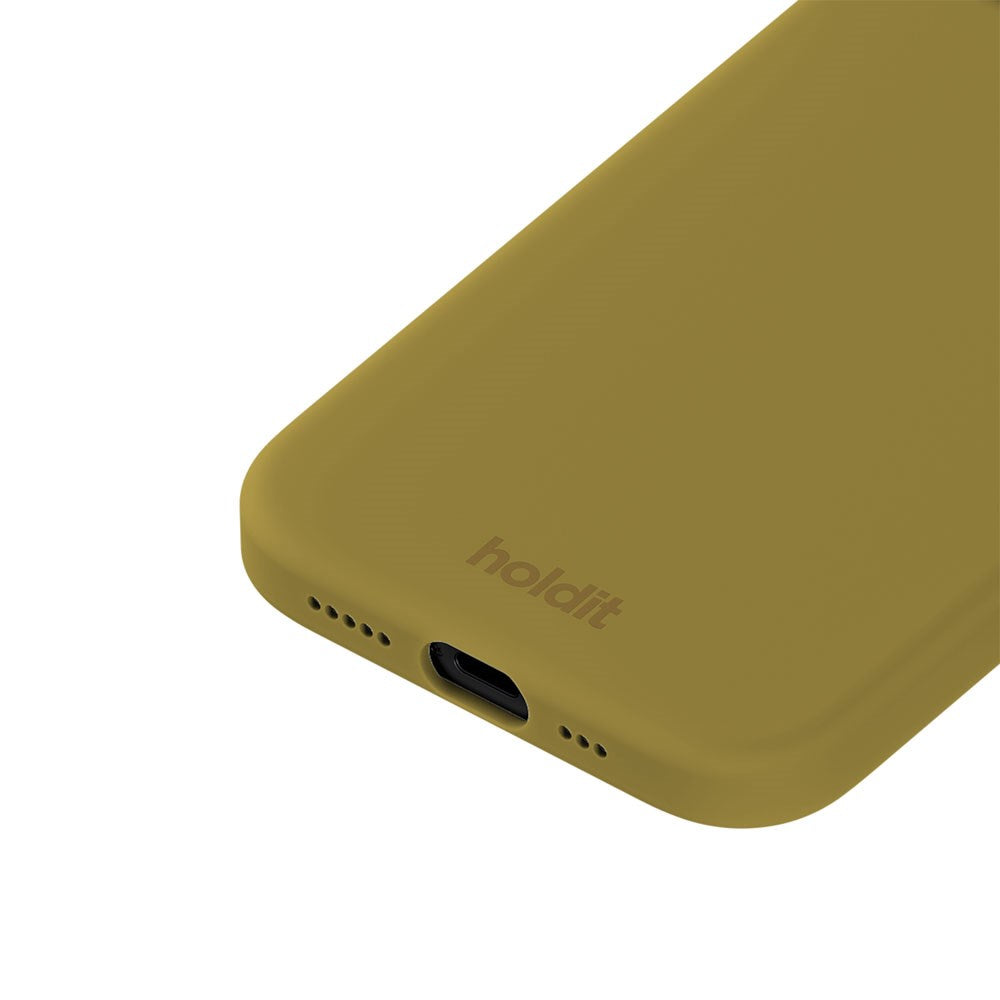 iPhone 15 Holdit Soft Touch Silikon Skal - Warm Olive