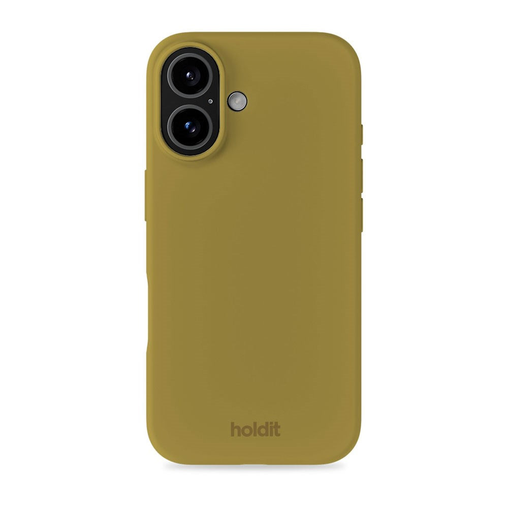 iPhone 16 Holdit Soft Touch Silikon Skal - Warm Olive