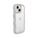 iPhone 17e / 16e / 15 / 14 / 13 Holdit Wavy Skal - Wool Grey / Transparent