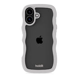 iPhone 17 Holdit Wavy Skal - Wool Grey / Transparent
