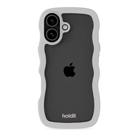 iPhone 17 Holdit Wavy Skal - Wool Grey / Transparent