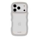 iPhone 17 Pro Holdit Wavy Skal - Wool Grey / Transparent
