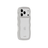 iPhone 17 Pro Holdit Wavy Skal - Wool Grey / Transparent