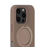 iPhone 16 Pro Max Holdit Silikone Stand Skal - Mocha Brown
