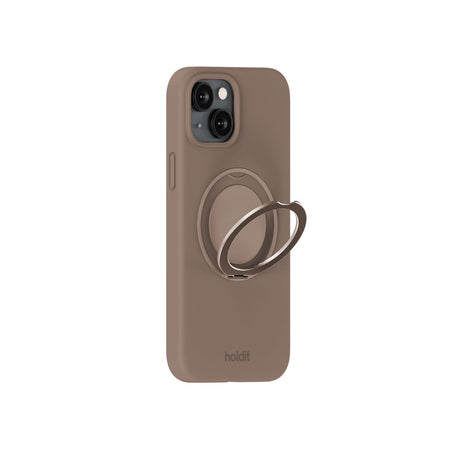 iPhone 17e / 16e / 15 Holdit Silikone Stand Skal - Mocha Brown