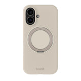 iPhone 16 Holdit Silikone Stand Skal - Light Beige