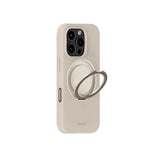 iPhone 16 Pro Holdit Silikone Stand Skal - Light Beige