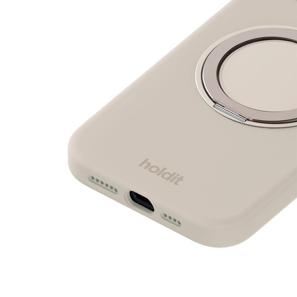 iPhone 17e / 16e / 15 Holdit Silikone Stand Skal - Light Beige