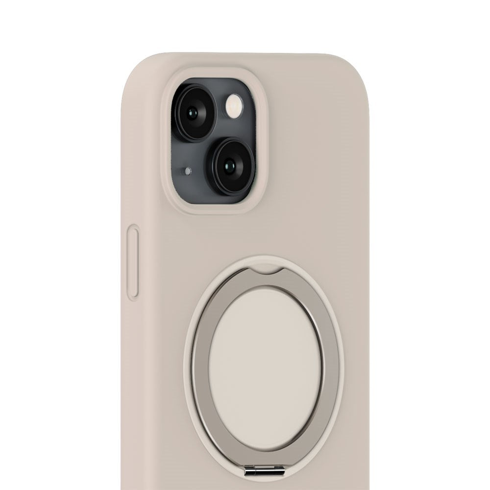 iPhone 17e / 16e / 15 Holdit Silikone Stand Skal - Light Beige