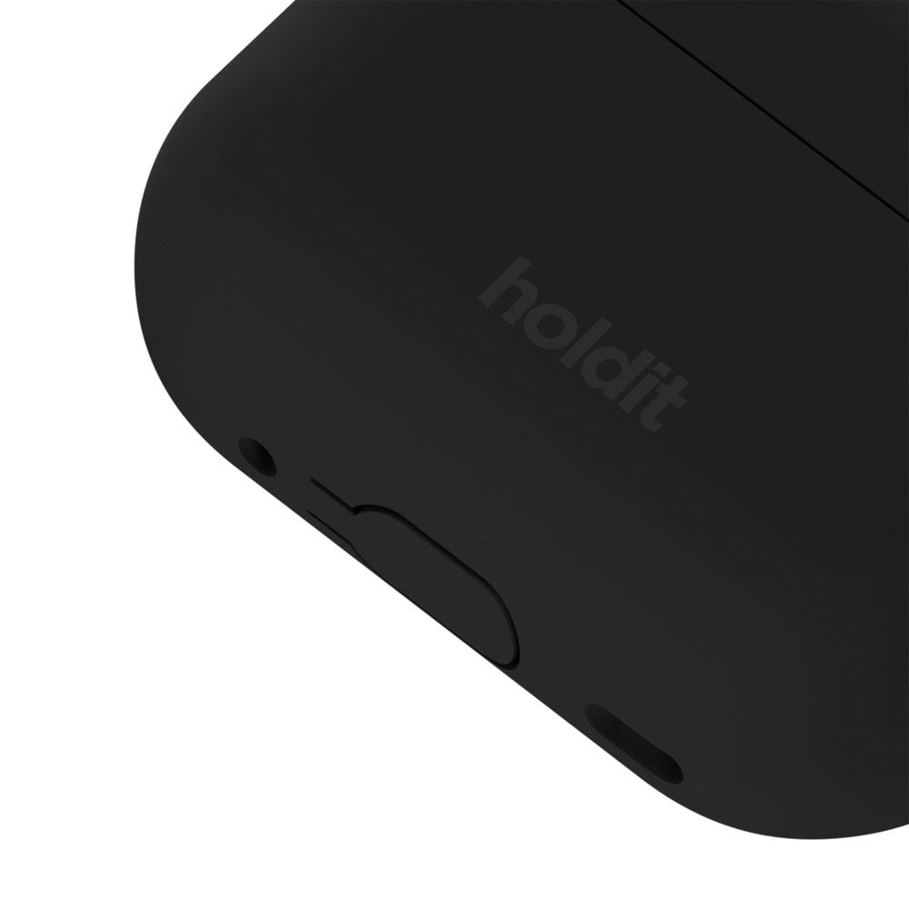Apple AirPods Pro (1. & 2. Gen.) Holdit Silicone Case m. Karabinhake - Black