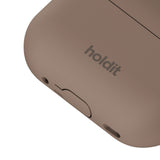 Apple AirPods Pro (1. & 2. Gen.) Holdit Silicone Case m. Karabinhake - Mocha Brown