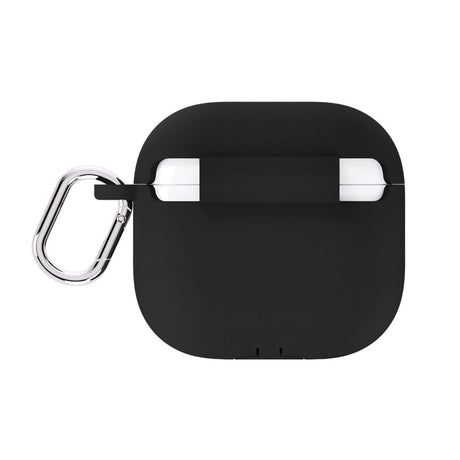 Apple AirPods (4. Gen.) Holdit Silicone Case m. Karabinhake - Black