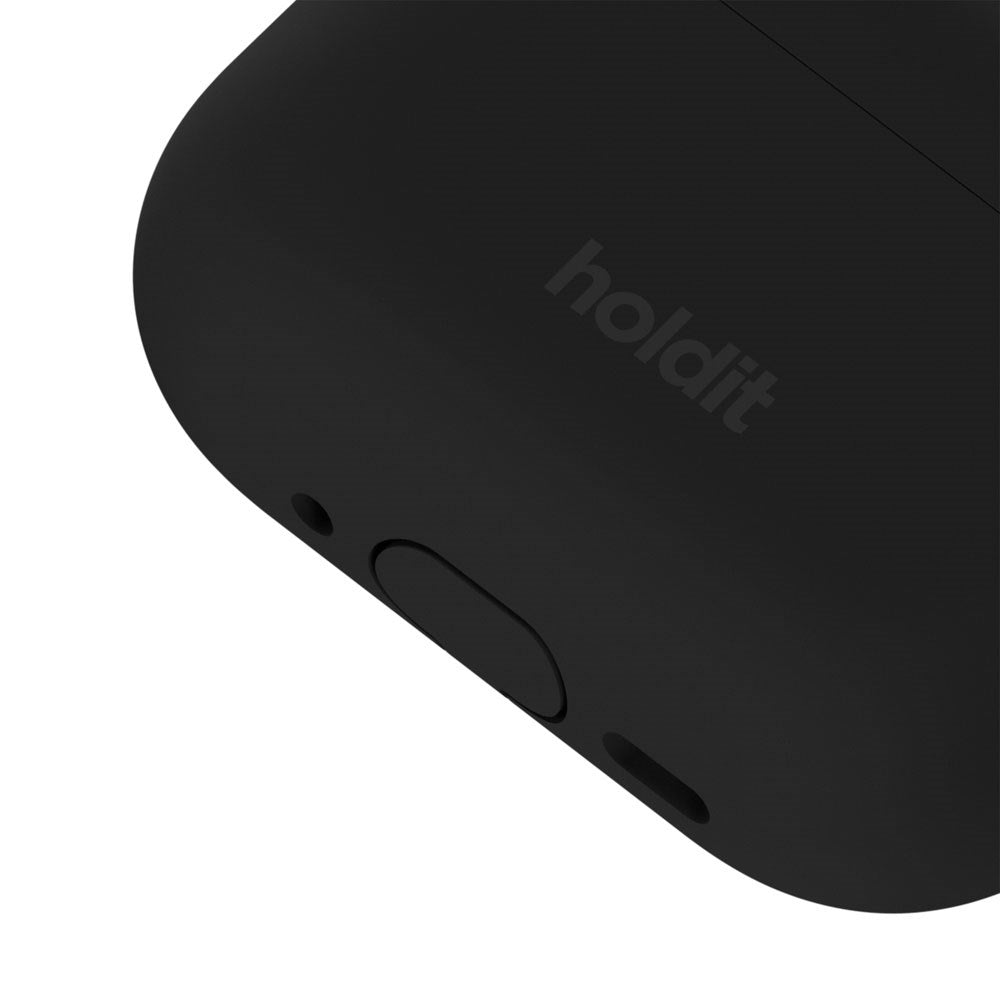 Apple AirPods Pro (3. Gen.) Holdit Silicone Case m. Karabinhake - Black