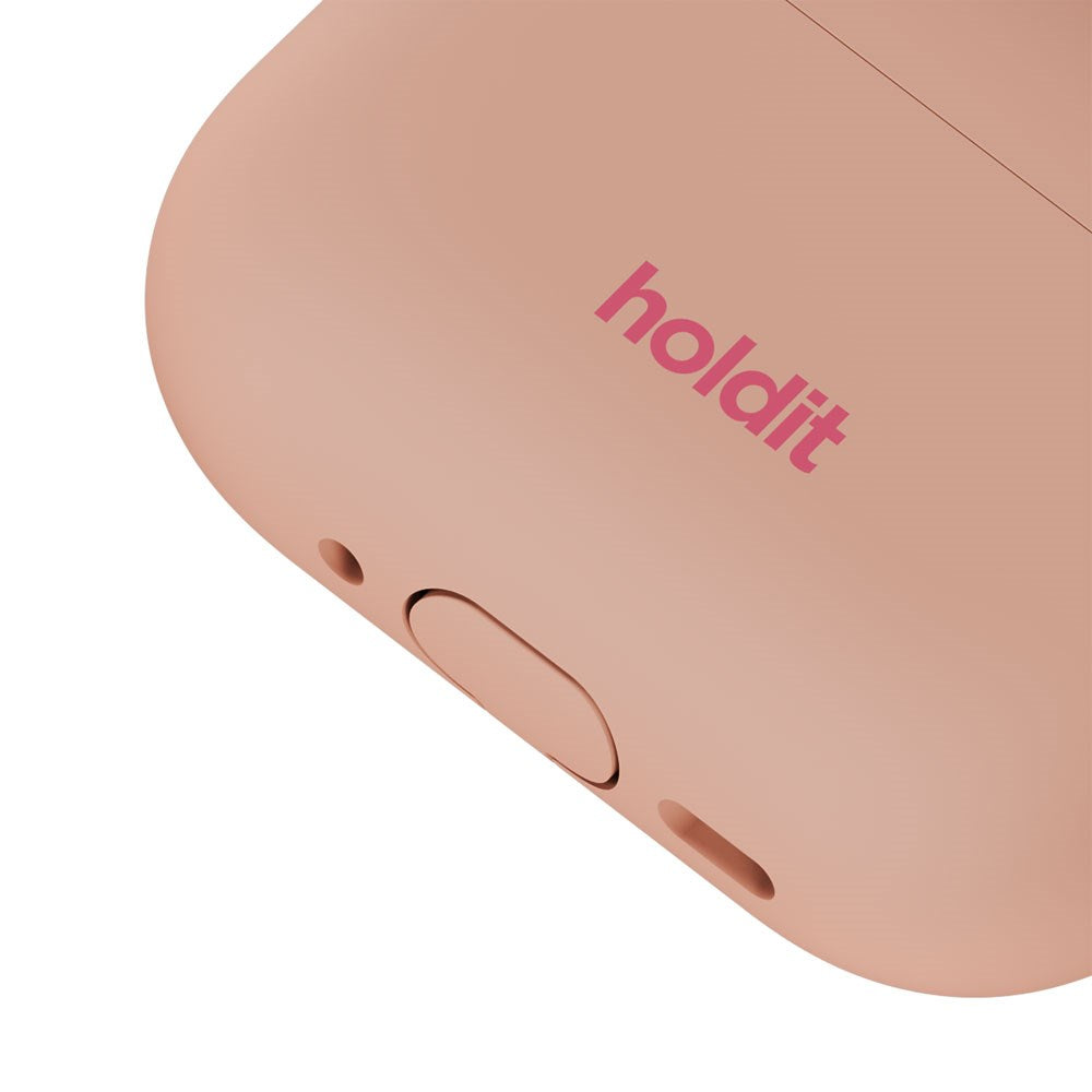 Apple AirPods Pro (3. Gen.) Holdit Silicone Case m. Karabinhake - Bare Pink